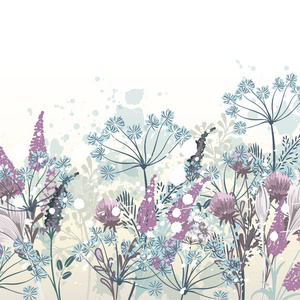 花卉鄉村 矢量設計中的田園詩篇